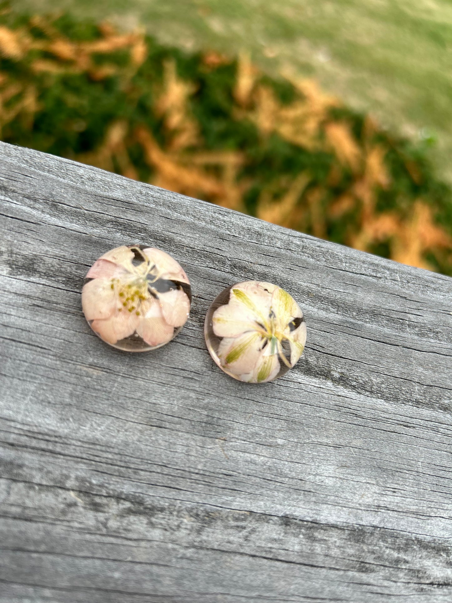 Peony Resin Studs