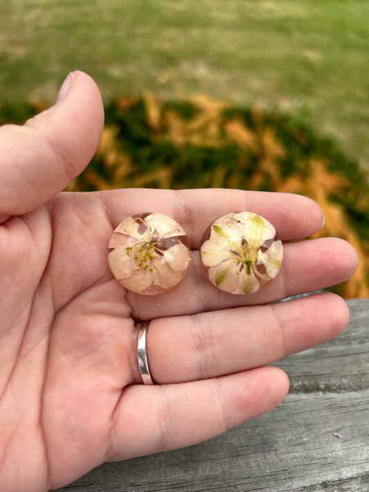 Peony Resin Studs