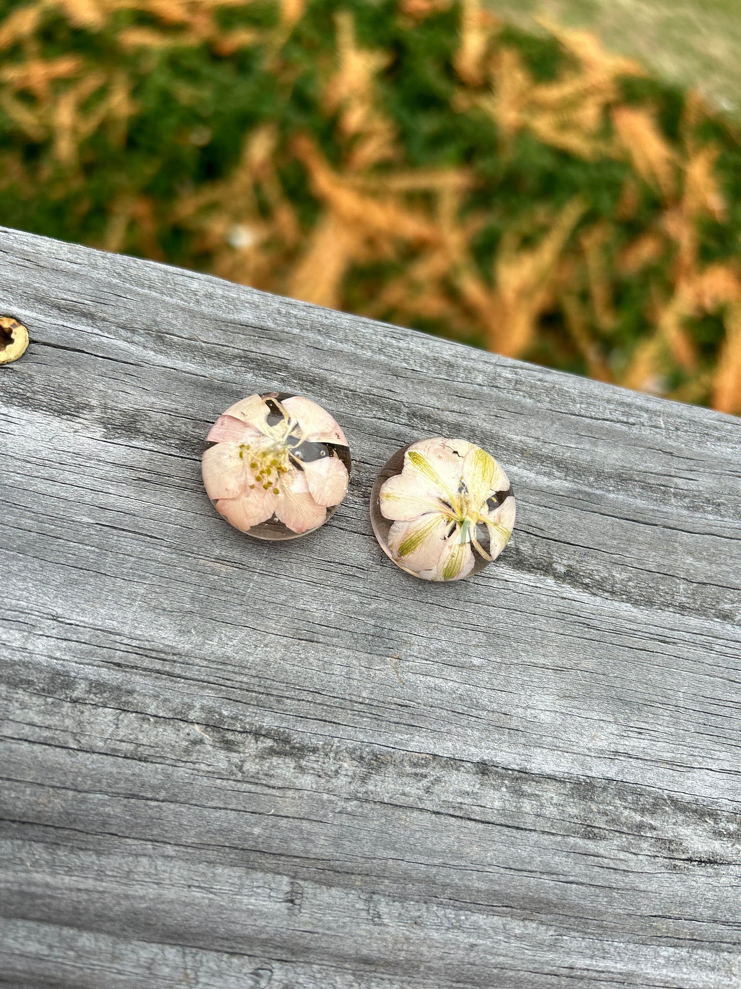 Peony Resin Studs