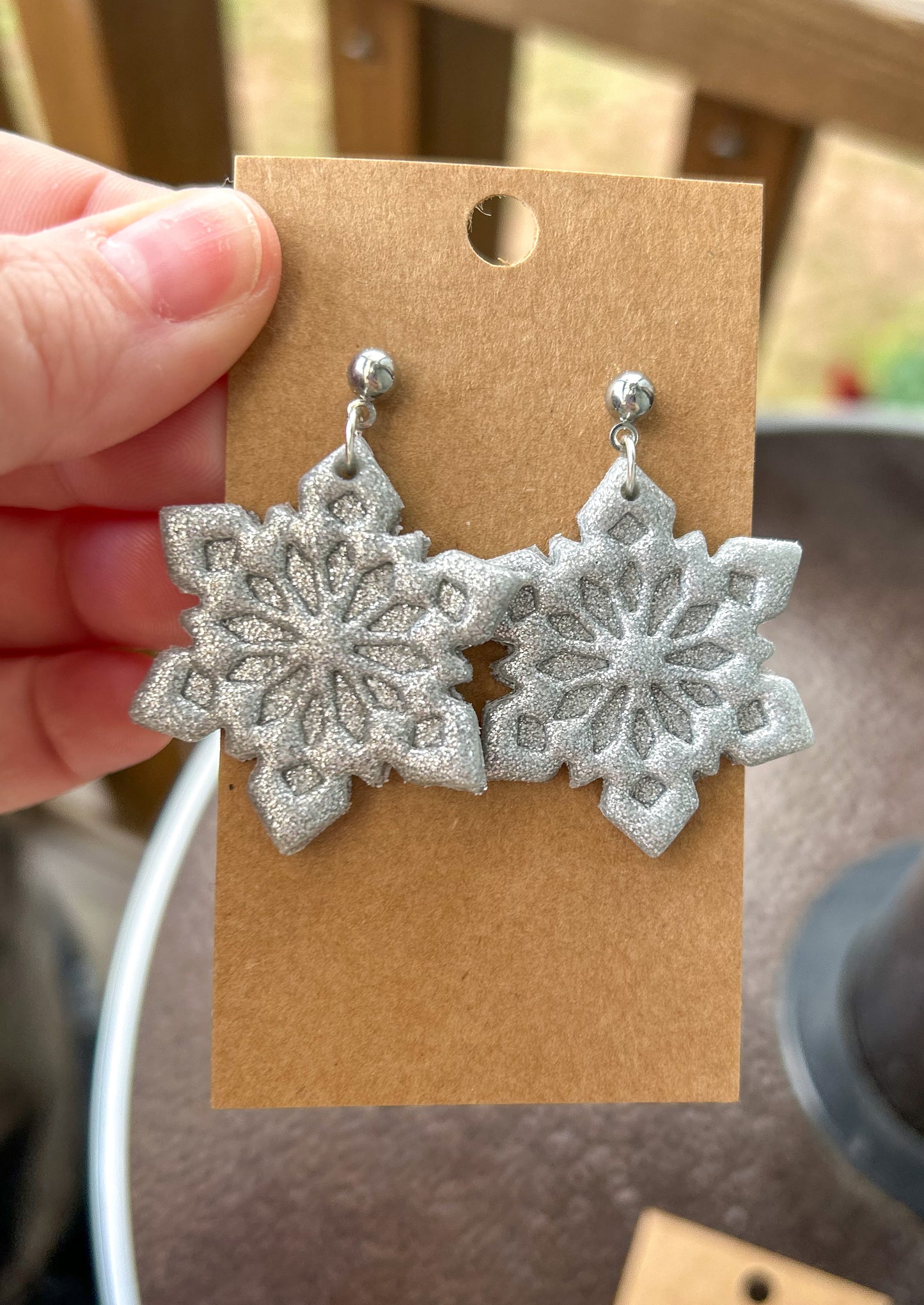 Silver Glitter Snowflakes