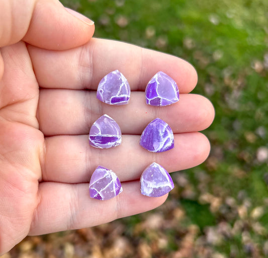 Faux Amethyst Studs